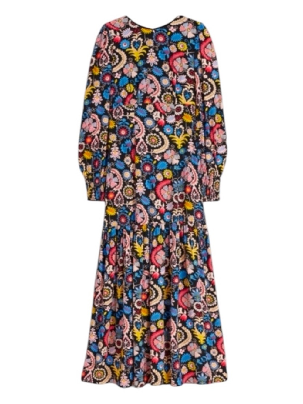Boden Floral Smocked Cuff Tea Dress Size 4R
